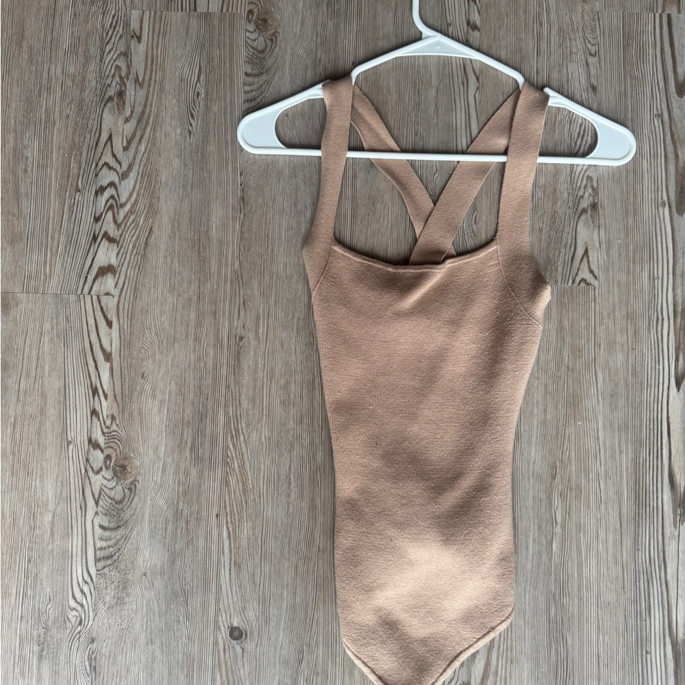 Abercrombie XS tan bodysuit
